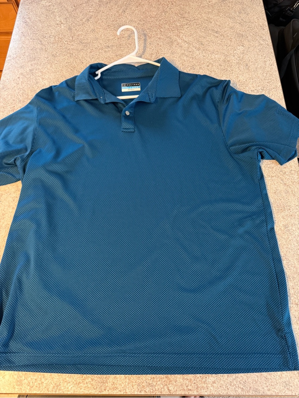 PGA Tour Men's Blue Micro-Dot Polo